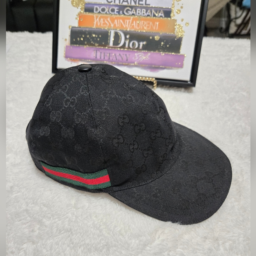 Gucci Sherry Line Black Hat EUC - Picture 3 of 9
